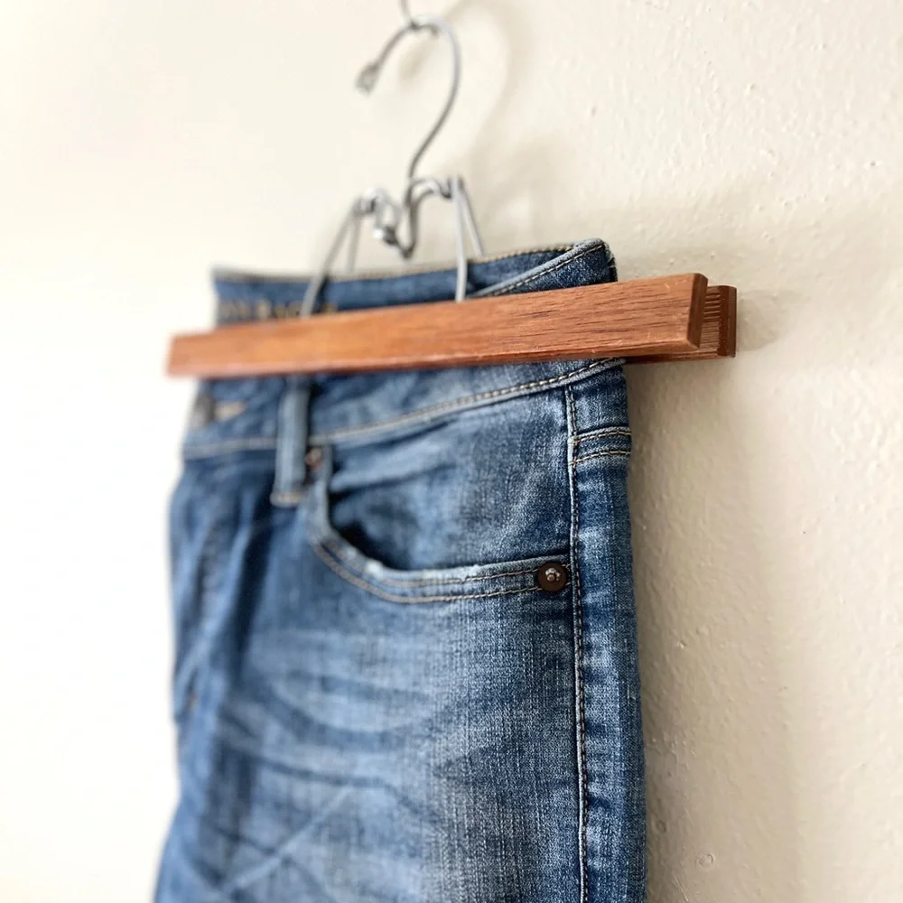 American Eagle distressed blue Jean Original Straight Extreme Flex EUC 32 x 36 - Picture 12 of 13